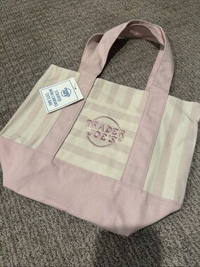 Trader Joe's Pink Striped Mini Tote